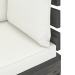 vidaXL Salon palette de jardin 10 Pièces avec coussins Bois de pin massif
