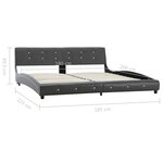 vidaXL Cadre de lit Gris Similicuir 180 x 200 cm