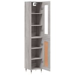 vidaXL Buffet haut Sonoma gris 34 5x34x180 cm Bois d'ingénierie
