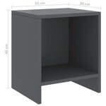 vidaXL Table de chevet Gris foncé 35x30x40 cm Bois de pin massif