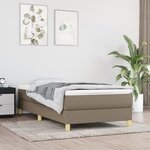 vidaXL Sommier à ressorts de lit Taupe 80x200 cm Tissu