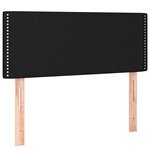 vidaXL Lit à sommier tapissier avec matelas Noir 100x200 cm Tissu