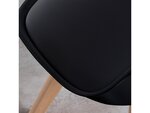 Lot de 4 chaises scandinaves "BJORN" - 48 x 43 x 80 cm - Noir