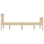 vidaXL Cadre de lit Bois clair Bois de pin massif 120x200 cm