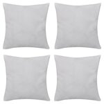 vidaXL Housses de coussin 4 Pièces Coton Blanc 50x50 cm