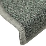 vidaXL Tapis de marches d'escalier 15 Pièces Vert foncé 65x24x4 cm