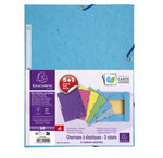 Lot De 5+1 Chemises En Carte Lustrée 400g/m2 - A4 - X 8 - Exacompta