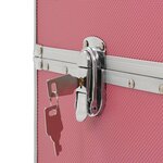 vidaXL Chariot de maquillage Aluminium Rose