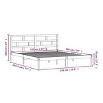 vidaXL Cadre de lit Marron miel Bois massif 135x190 cm Double