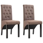 vidaXL Chaises à manger lot de 2 marron tissu