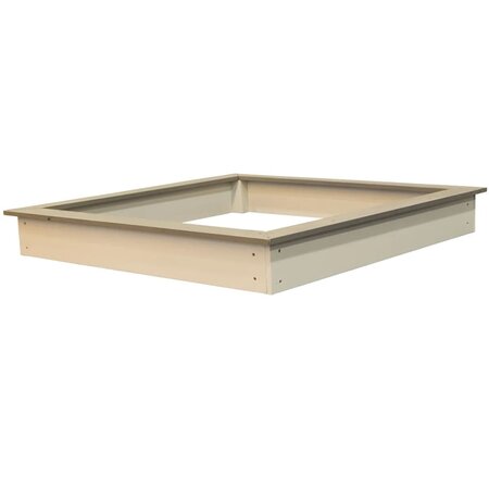 Sunny bac à sable en bois 127 x 127 cm marron et blanc c052.001.00