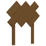 vidaXL Cadre de lit tête de lit marron miel 90x200 cm bois massif
