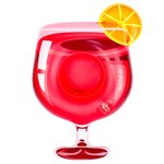 Porte boisson gonfable pour piscine ou plage  flotteur  accessoire d'eau - cocktail passion 29x20cm