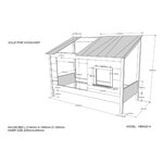 LIO Lit cabane 90x200cm + Lit gigogne