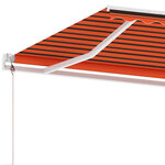 vidaXL Auvent automatique sur pied 350x250 cm Orange/marron