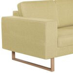 vidaXL Canapé à 3 places Tissu Vert