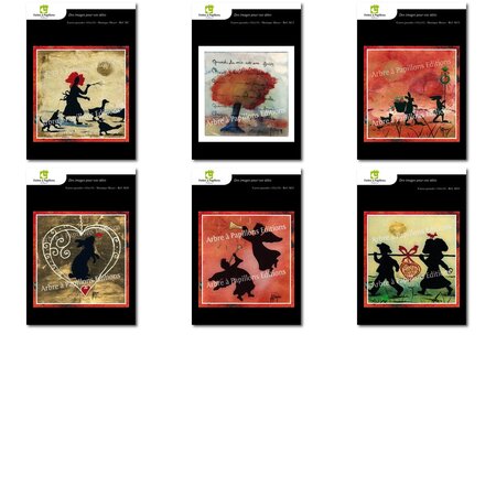 Lot de 6 cartes - voeux 2 - peintures monique meyer