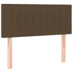 vidaXL Sommier tapissier et matelas et LED Marron foncé 80x200cm Tissu