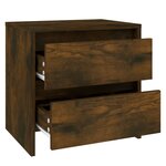 vidaXL Table de chevet Chêne fumé 45x34 5x44 5 cm Aggloméré