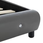 vidaXL Lit avec matelas à mémoire de forme Gris Similicuir 90x200 cm