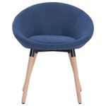 vidaXL Chaises à manger lot de 2 bleu tissu
