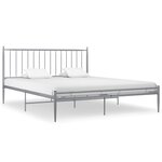 vidaXL Cadre de lit Gris Métal 200x200 cm