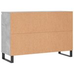 vidaXL Buffet gris béton 104x35x70 cm bois d'ingénierie