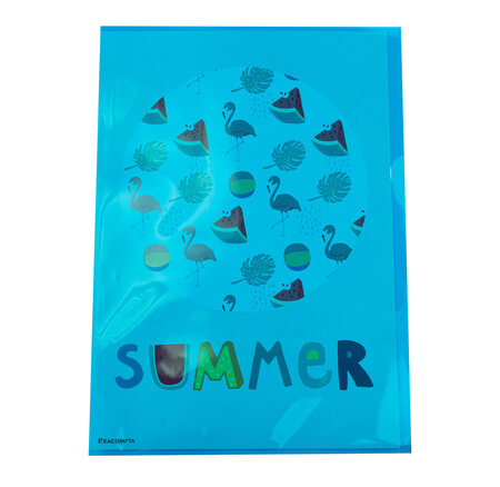 Sachet De 100 Pochettes Coin Polypropylène Lisse Premium - A4 - Couleurs Assorties - X 10 - Exacompta