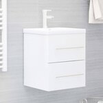 vidaXL Armoire d'évier Blanc brillant 41x38 5x48 cm Aggloméré