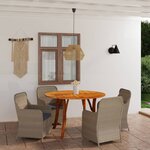 vidaXL Ensemble de salle à manger de jardin 5 Pièces Marron