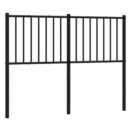 vidaXL Tête de lit métal noir 120 cm