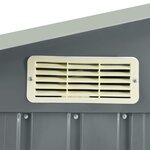 vidaXL Abri de jardin avec étagère Gris 205x130x183 cm Fer