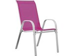 Fauteuil jardin Textilène "Cordoba" - Phoenix - Rose - Lot de 2