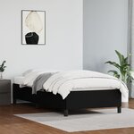 vidaXL Cadre de lit Noir 90x200 cm Similicuir