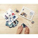 Pochette de 60 feuilles Origami 3 formats animaux de la forêt