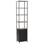 vidaXL Bibliothèque Bois de sapin massif et acier 40 5 x 32 5 x 180 cm
