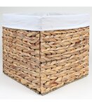 Cube de rangement en jacinthe d'eau - 32x32x32/33cm