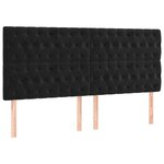 vidaXL Lit à sommier tapissier et matelas Noir 200x200 cm Velours