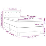 vidaXL Lit à sommier tapissier avec matelas Noir 90x200 cm Velours