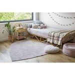 Tapis coton relief coeur - rose - 110 x 170