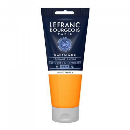 Peinture acrylique en tube - jaune sahara - 200ml - lefranc & bourgeois