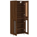vidaXL Buffet haut Chêne marron 69 5x34x180 cm Bois d'ingénierie