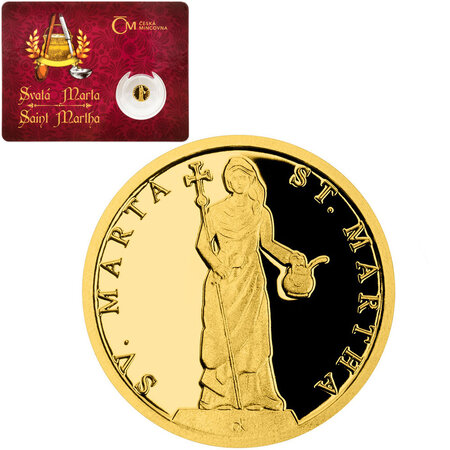 Pièce de monnaie en Or 5 Dollars g 0.5 Millésime 2020 Patrons SAINT MARTHA