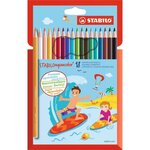 Etui de 18 crayons de couleur aquarellable aquacolor mine 2 8 mm