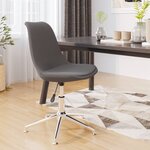 vidaXL Chaise pivotante de salle à manger Gris clair Tissu