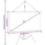 vidaXL Écran de projection avec trépied 50" 16:9