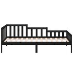vidaXL Lit de jour Noir 80x200 cm Bois de pin massif