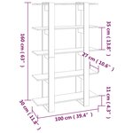 vidaXL Bibliothèque/Séparateur de pièce Blanc 100x30x160 cm