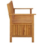 vidaXL Banc de rangement de jardin 120 cm Bois d'acacia solide