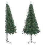 vidaXL Sapin de Noël artificiel d'angle Vert 120 cm PVC